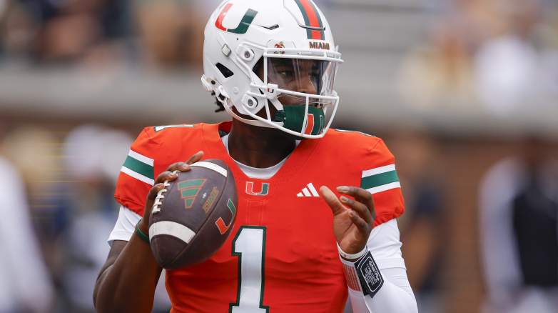 Miami QB and potential Giants draft target Cam Ward.