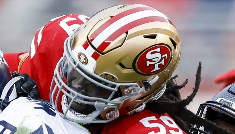 San Francisco 49ers' linebacker De'Vondre Campbell