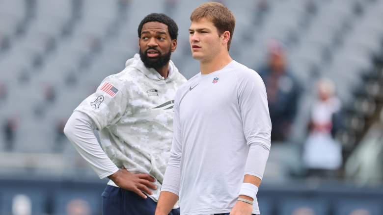 Jacoby Brissett and Drake Maye