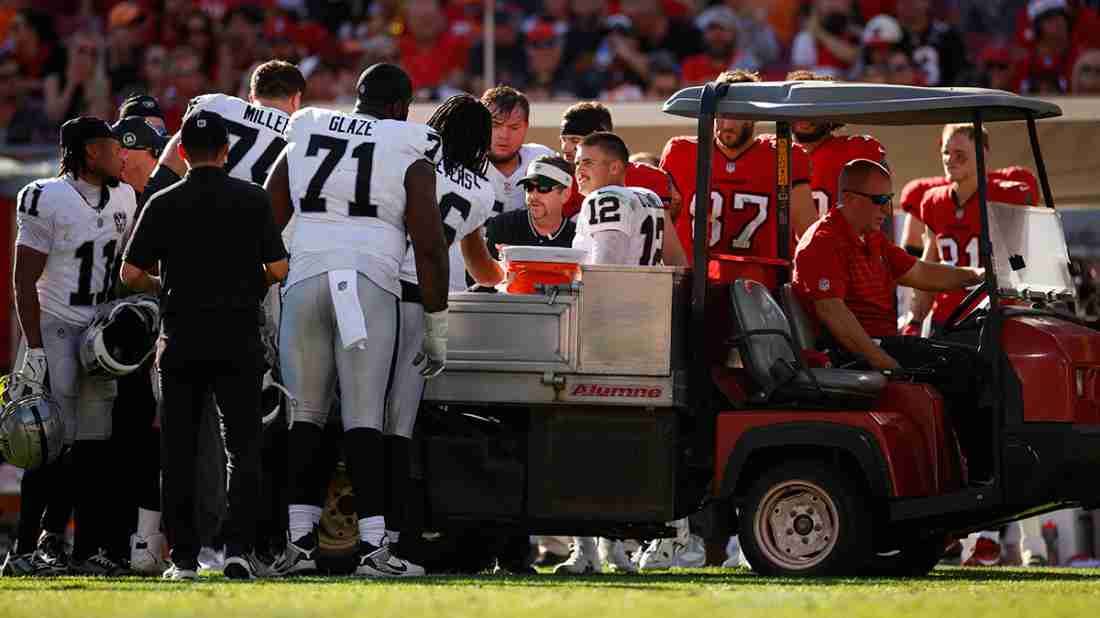 Bucs Player Who Injured Aidan O’Connell Has Message for Raiders QB