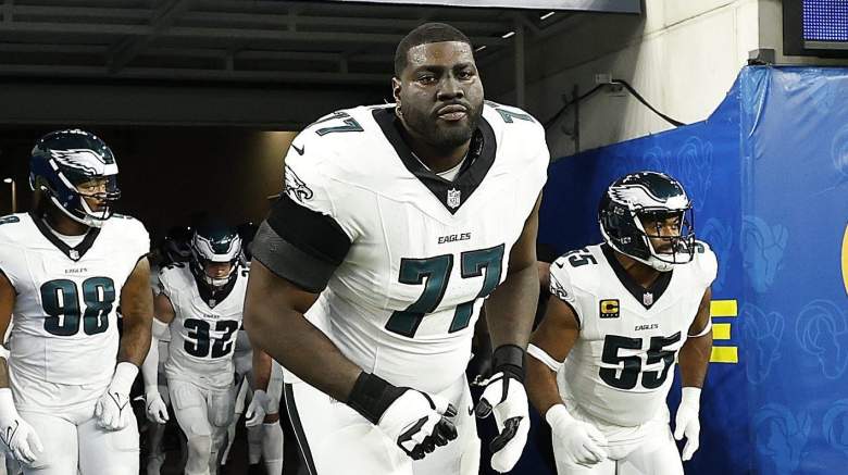 Eagles offensive lineman Mekhi Becton.