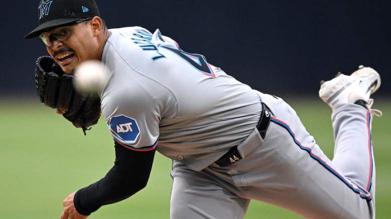 Jesús Luzardo pitches