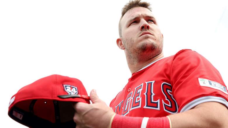 Mike Trout poses