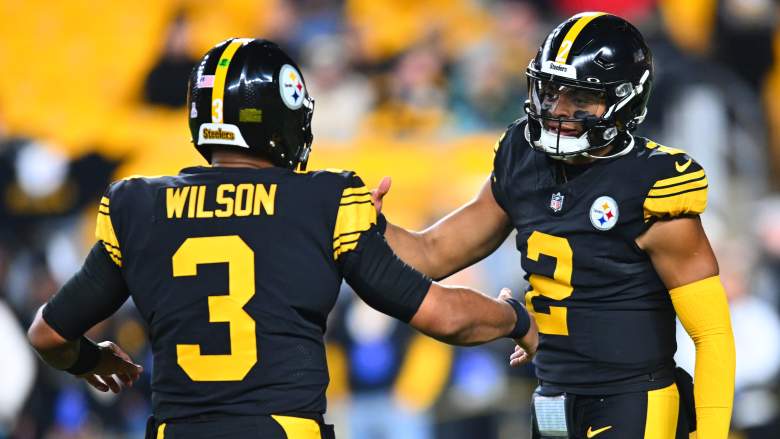 Russell Wilson and Justin Fields of the Pittsburgh Steelers. Fields could be an option for the Browns.