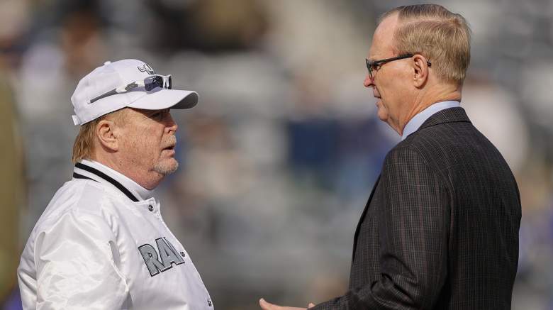 Raiders' Mark Davis with Giants' John Mara.