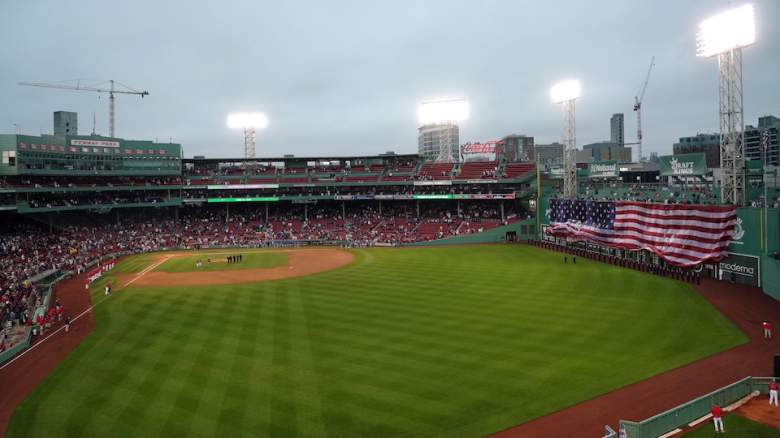 Wide view of Fenway Park in Boston.