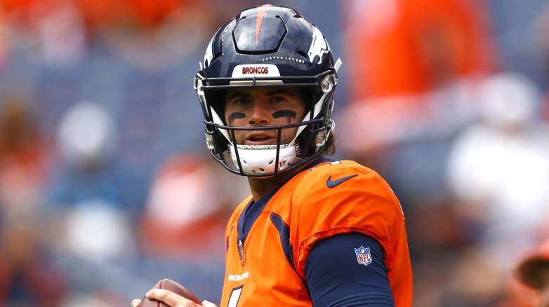 Denver Broncos quarterback Jarrett Stidham