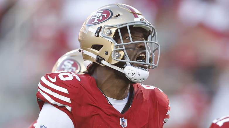 San Francisco 49ers edge rusher Leonard Floyd, Yetur Gross-Matos, Javon Hargrave