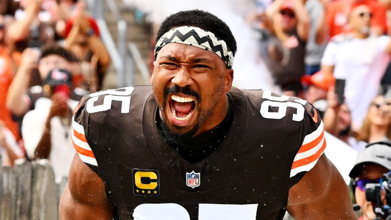 Cleveland Browns' edge rusher Myles Garrett, San Francisco 49ers