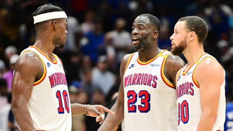 Jimmy Butler III, Draymond Green and Stephen Curry, Warriors