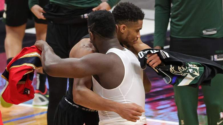 Giannis Antetokounmpo, Zion Williamson, Bucks, Pelicans