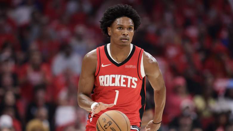 Amen Thompson of the Houston Rockets