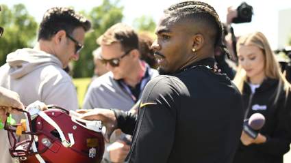 Emotional Moment; Sean Taylor’s Brother Gets Commanders Helmet