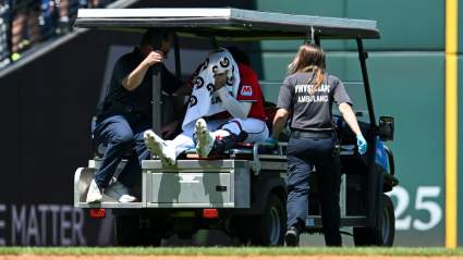 Guardians Young Shortstop Carted Off With Brutal Injury in First Year as Regular