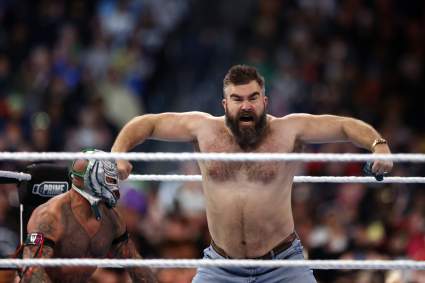 Jason Kelce Goes Skin to Win With Risque Tattoo on Giants’ Fan