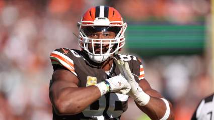 Browns’ Myles Garrett Fires 1-Liner on Steelers Signing Aaron Rodgers