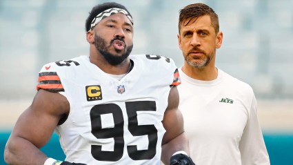 Aaron Rodgers Gets Warning From Browns Star Myles Garrett