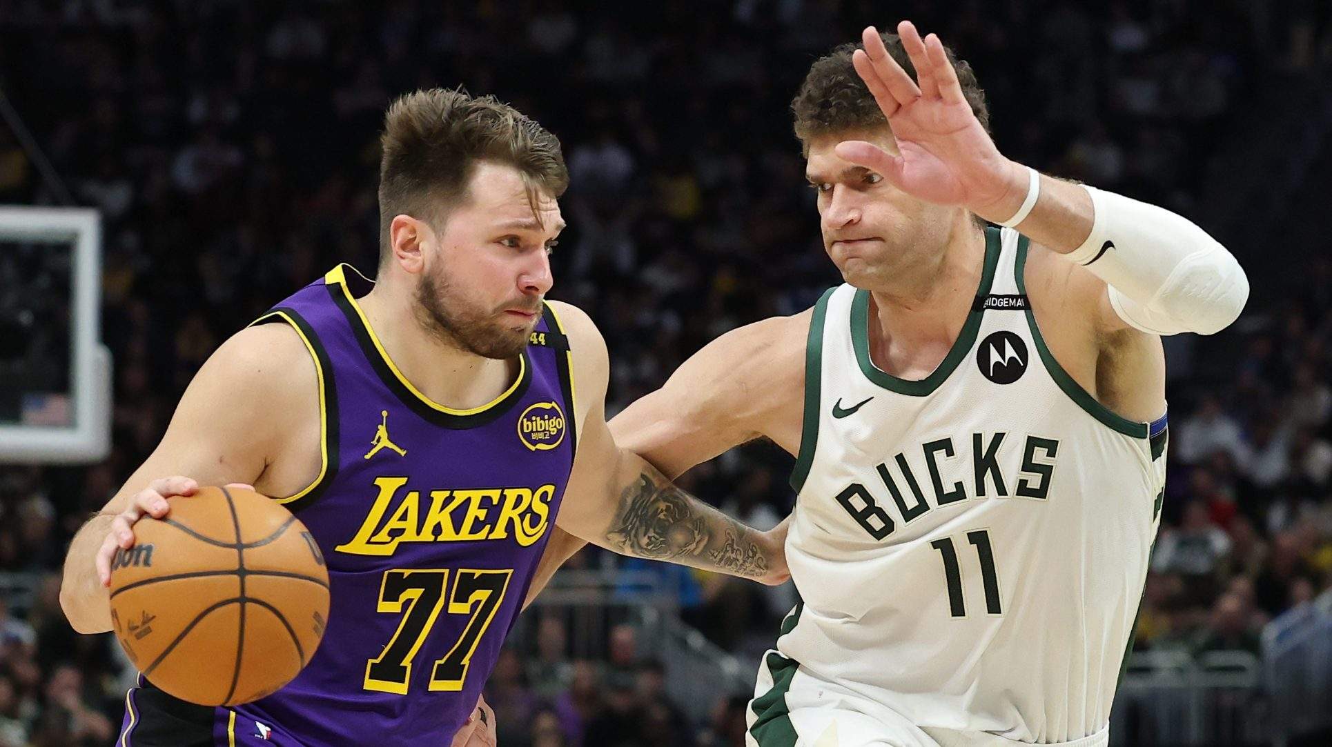 Brook Lopez, Luka Doncic, Lakers
