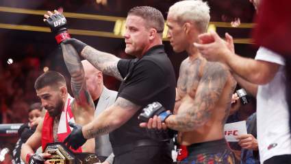 WATCH: Ilia Topuria Defeats Charles Oliveira to Win Vacant Lightweight Title