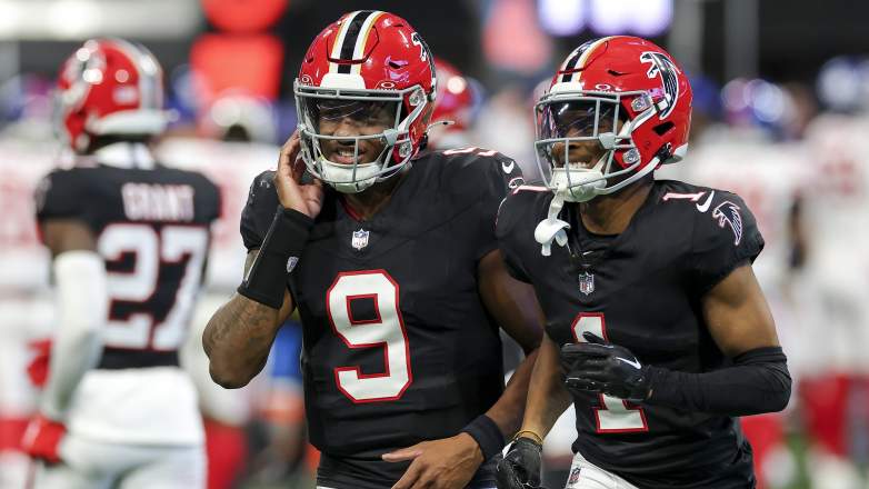 Atlanta Falcons QB Penix and WR Mooney