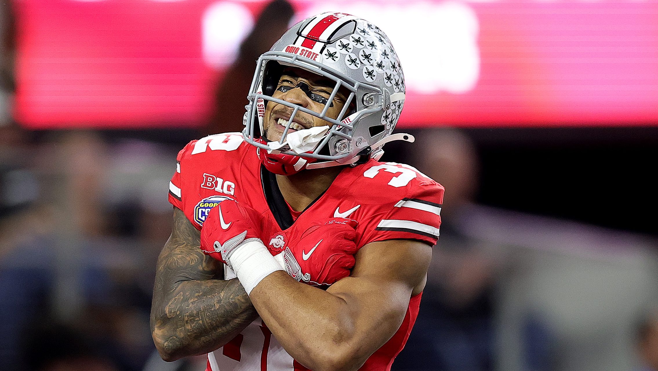 Henderson celebrating touchdown