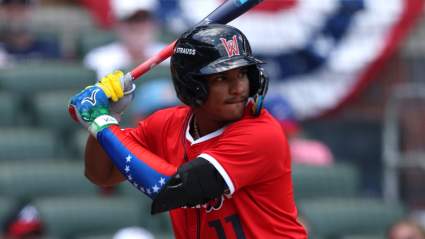 Red Sox Top Prospect Taking Reps at First Base