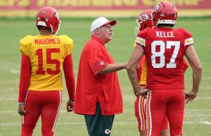 Patrick Mahomes, Andy Reid, Travis Kelce