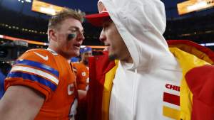 Bo Nix and Patrick Mahomes