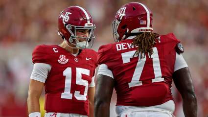 Alabama’s Ty Simpson Sets School Record In 4 TD First Half