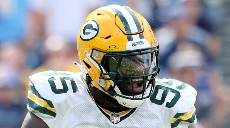 Green Bay Packers defensive tackle, Devonte Wyatt, celebrating against the Tennessee Titans on September 22, 2025.