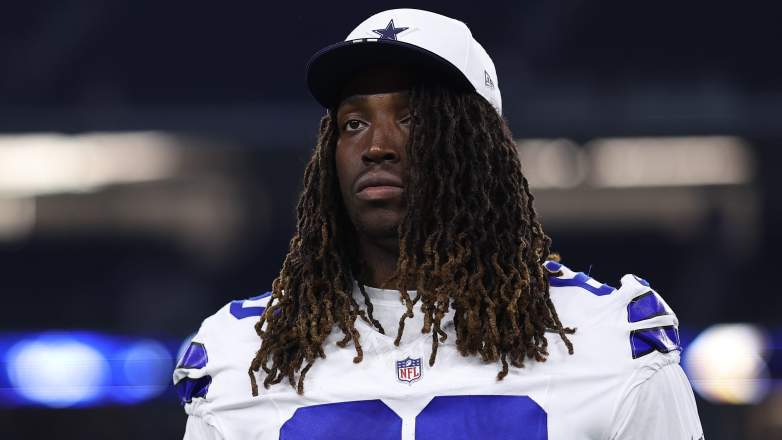 ARLINGTON, TEXAS - AUGUST 22: Tyler Guyton #60 of the Dallas Cowboys walks off the field after the NFL Preseason 2025 game against the Atlanta Falcons at AT&T Stadium on August 22, 2025 in Arlington, Texas. (Photo by Sam Hodde/Getty Images)