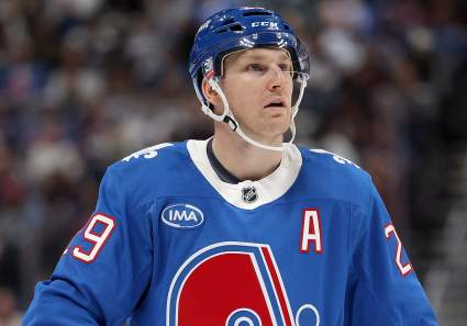 Nathan MacKinnon Tips His Cap to Bruins’ Swayman After Avalanche Loss