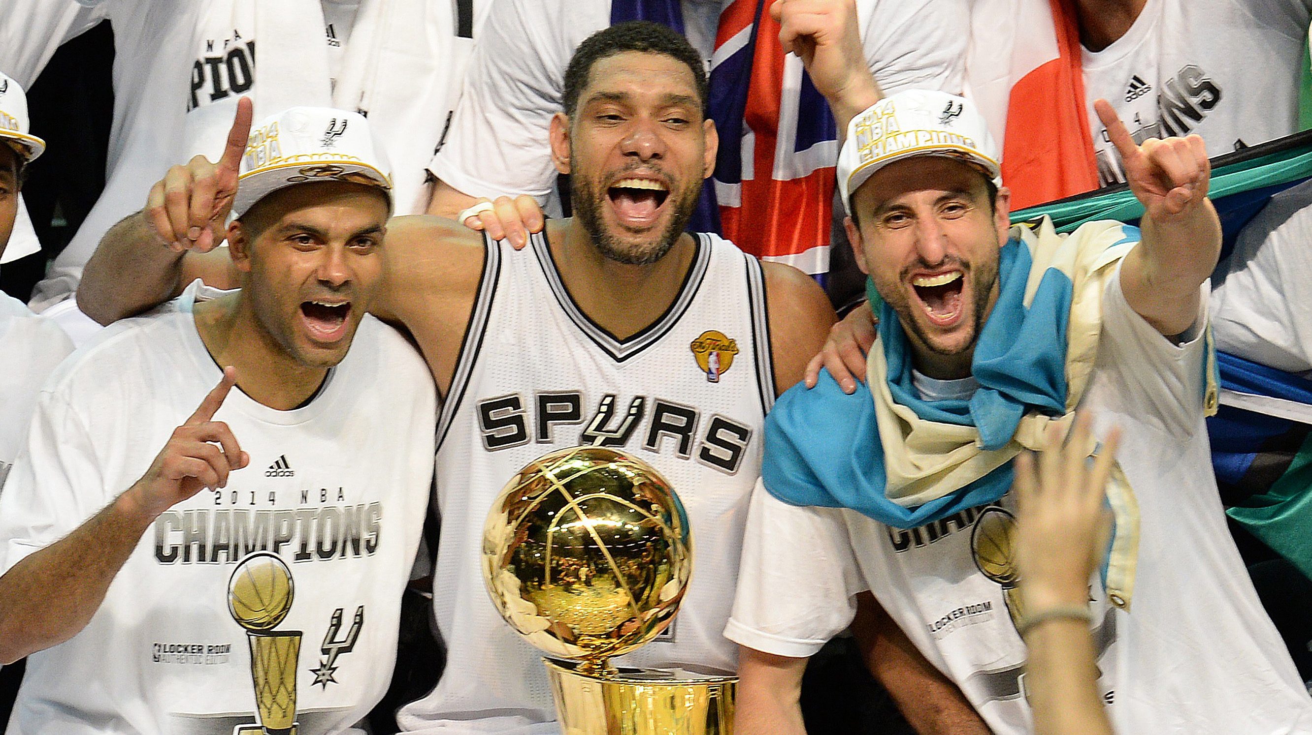San Antonio Spurs celebrate the 2014 NBA Finals