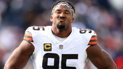 Myles Garrett Makes Feelings Clear on Drake Maye After Sacking Him 5 Times