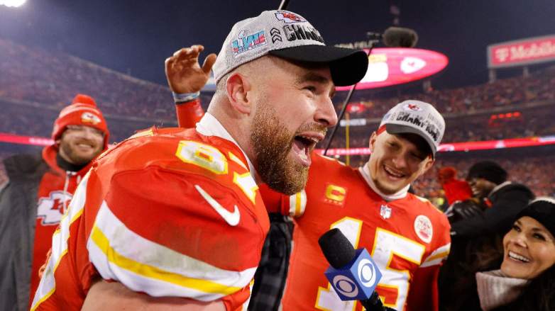 Patrick Mahomes and Travis Kelce of the Kansas City Chiefs.