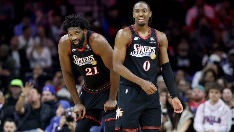 Tyrese Maxey and Joel Embiid