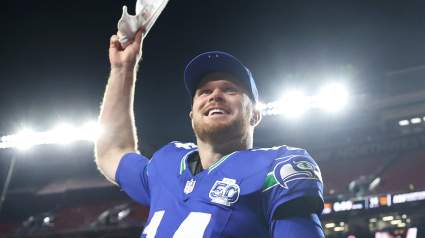 Seahawks’ Sam Darnold Humorously Assigns Blame For Mistake Against Commanders