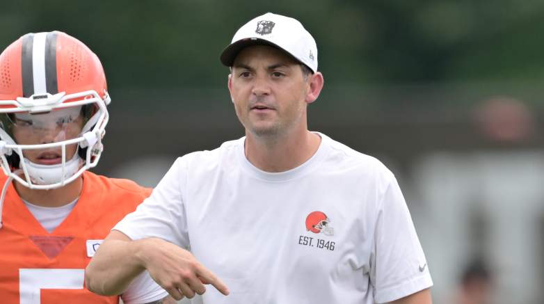 Browns offensive coordinator Tommy Rees is a rumored candidate for the Michigan job.