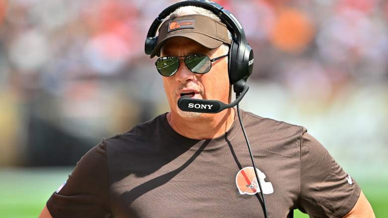 CLEVELAND, OHIO - SEPTEMBER 21: Defensive coordinator Jim Schwartz of the Cleveland Browns looks on during the second quarter against the Green Bay Packers at Huntington Bank Field on September 21, 2025 in Cleveland, Ohio. (Photo by Jason Miller/Getty Images)