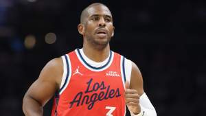 PHOENIX, ARIZONA - NOVEMBER 06: Chris Paul #3 of the LA Clippers in action during the first half of the NBA game at Mortgage Matchup Center on November 06, 2025 in Phoenix, Arizona. The Suns defeated the Clippers 115-102. NOTE TO USER: User expressly acknowledges and agrees that, by downloading and or using this photograph, user is consenting to the terms and conditions of the Getty Images License Agreement. (Photo by Christian Petersen/Getty Images)