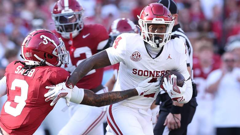 Oklahoma University wide receiver Deion Burks