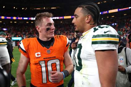Cameras Catch Jordan Love, Bo Nix Postgame Handshake After Broncos-Packers