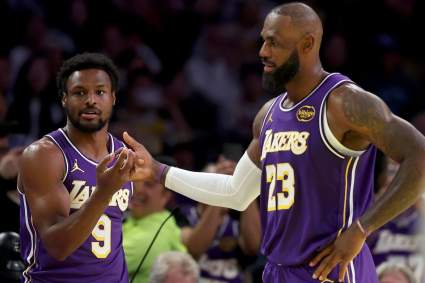 Lakers’ LeBron James Has 5-Word Reaction to Viral Bronny James Moment