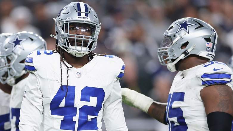 Among the decisions for new Cowboys defensive coordinator Christian Parker is whether the team should push to keep Jadeveon Clowney (left).