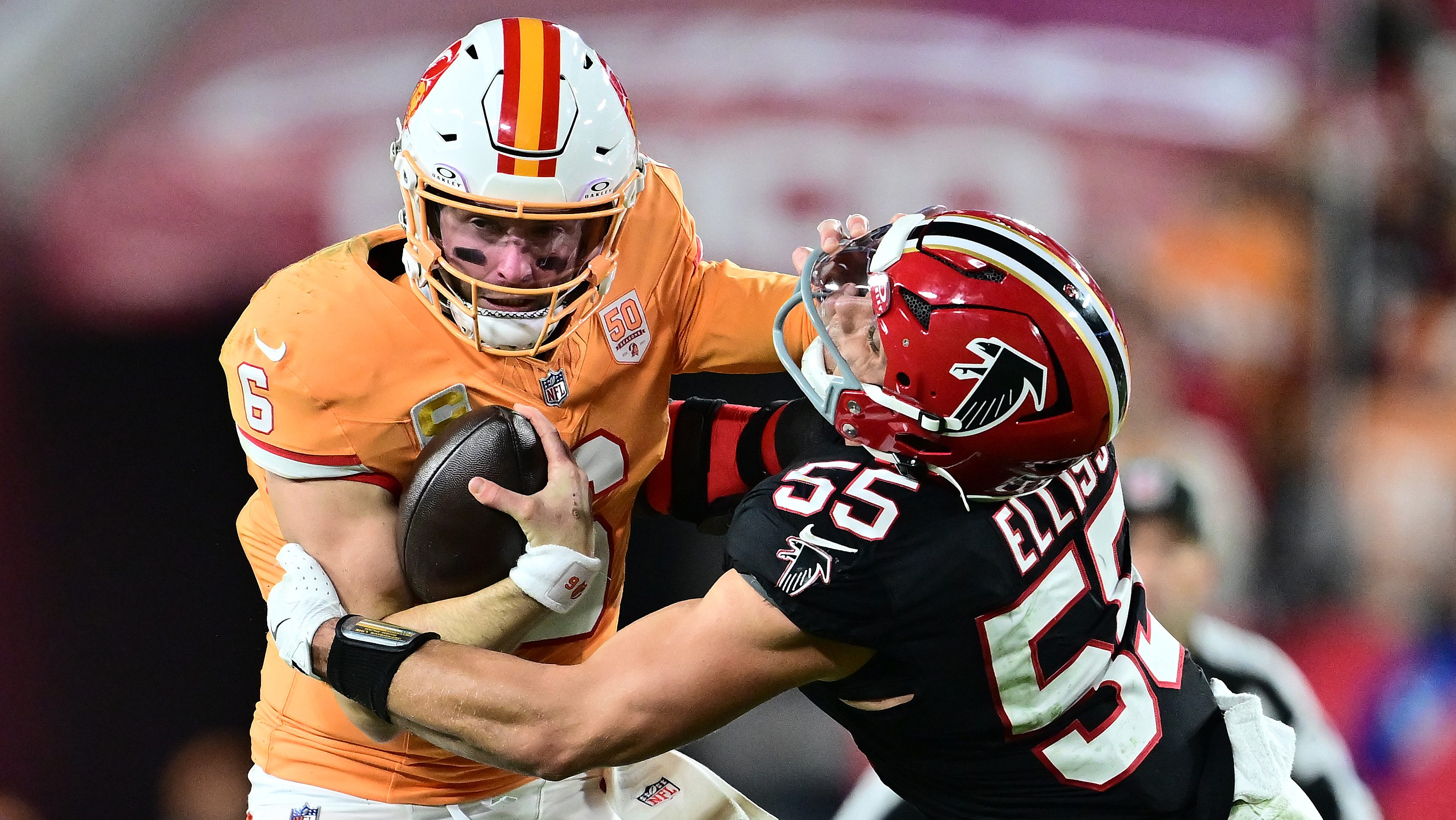 Bucs QB Baker Mayfield calls out Falcons’ HC Kevin Stefanski on social media 📣