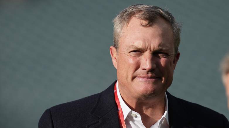 San Francisco 49ers general manager John Lynch during an NFL game.