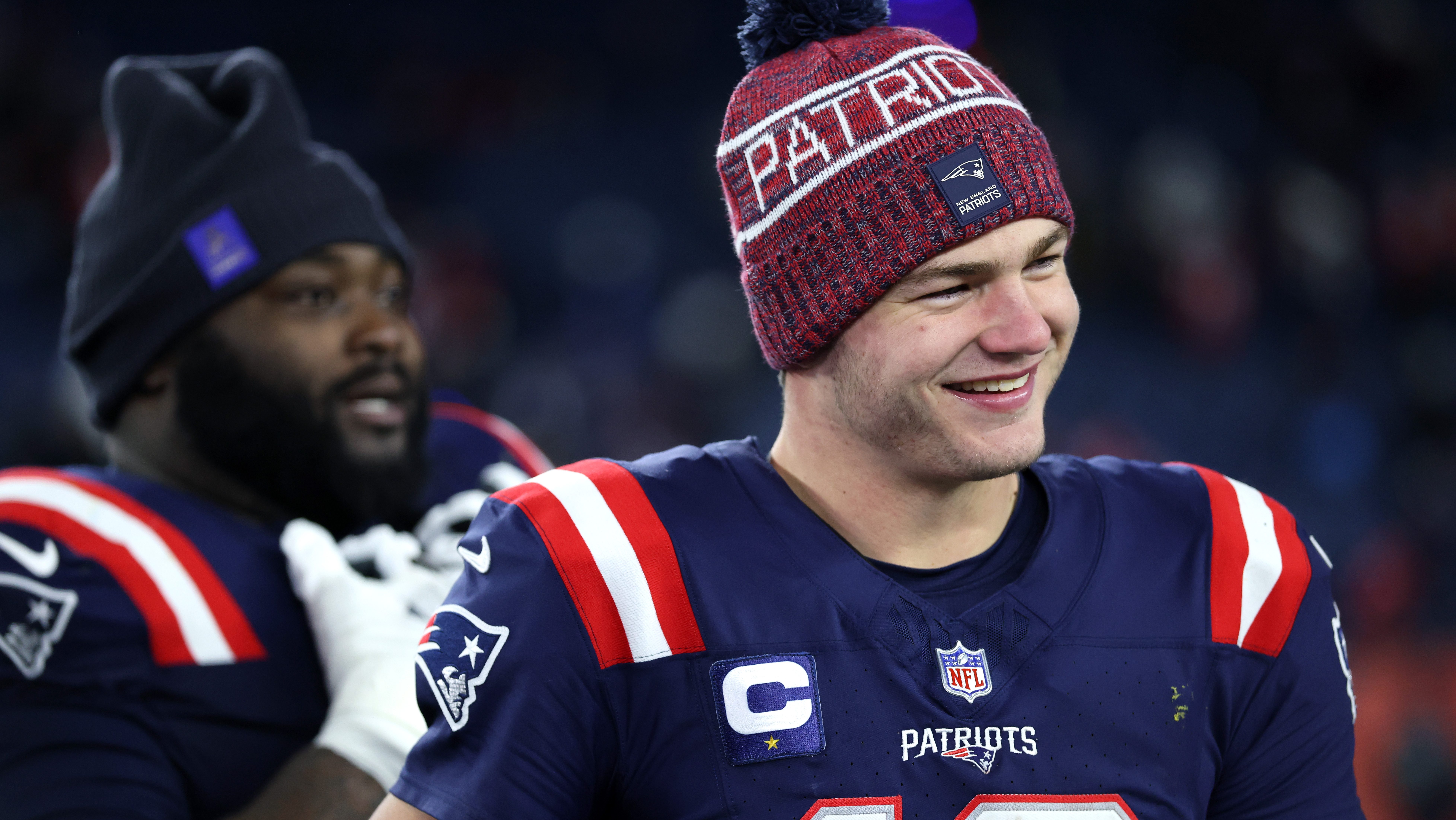 Drake Maye’s wife Ann Michael Maye turns heads in Divisional Round outfit 👗✨