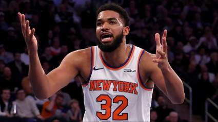Karl-Anthony Towns Reacts to Jeremy Sochan’s Knicks Post