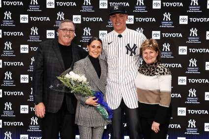 Aaron Judge’s Wife ‘Makes Him a Three-Time MVP,’ Says Anthony Rizzo in Emotional Speech