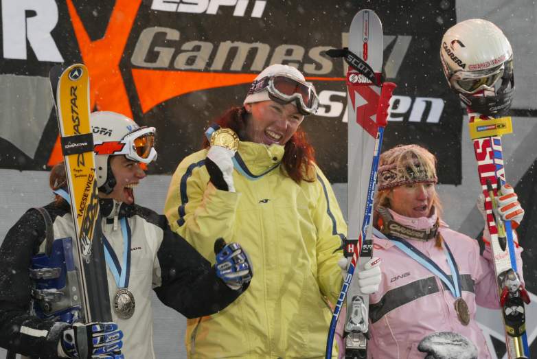 Patti Kauf competing at the 2002 Winter X Games